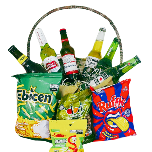 Cesta de cervejas diversas